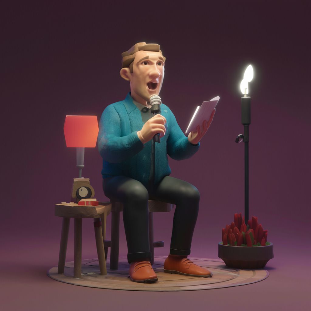 man_performing_poetry_3d_render